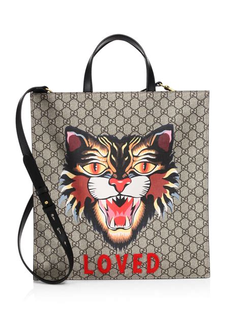 angry cat print gucci